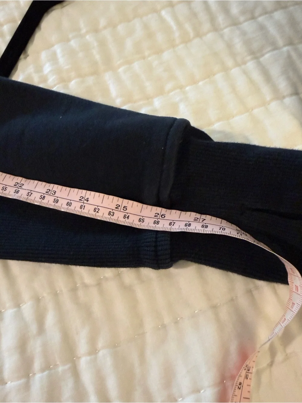 lululemon athletica. Special edition.  black jacket with ruffle trim and hood.